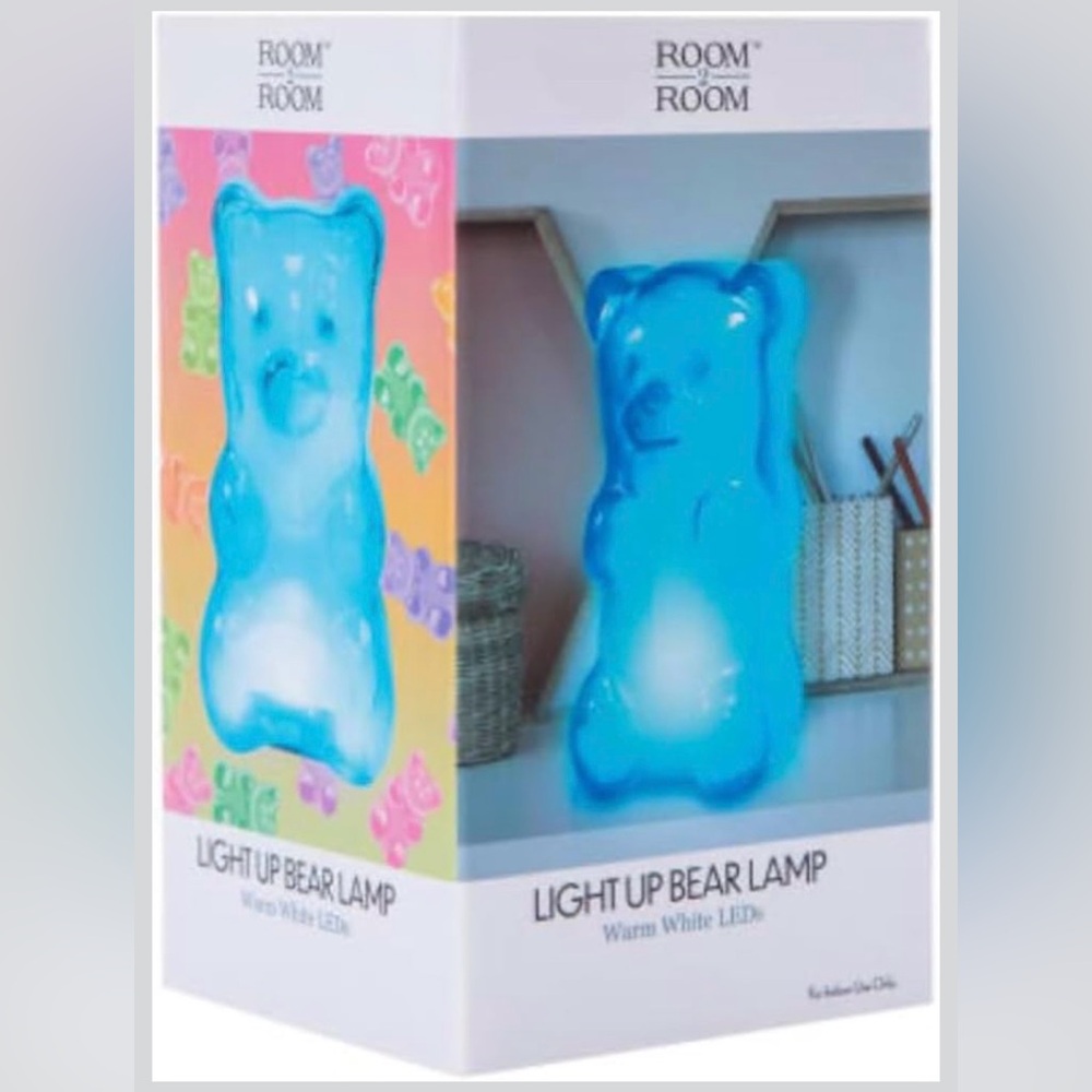 Blue Light Up Gummy Bear Lamp NIB
